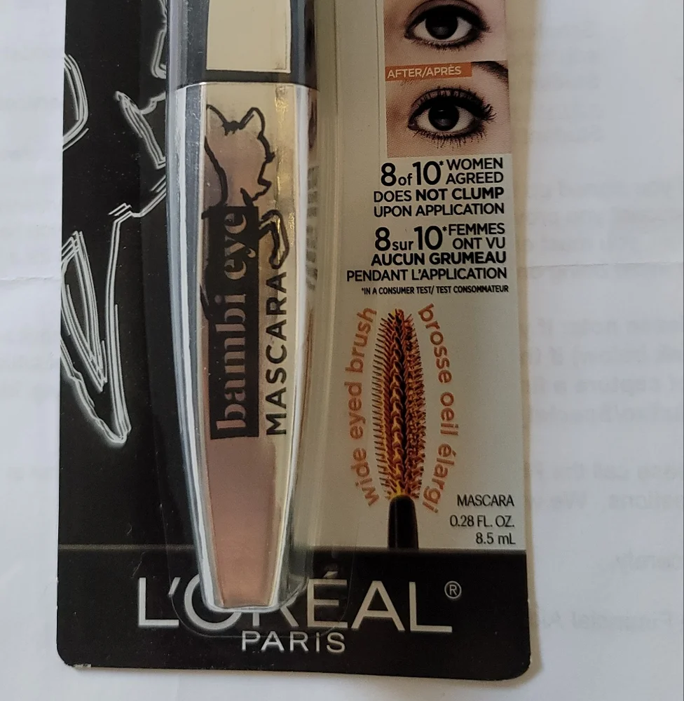 L'Oreal Bambi Eye Mascara 407 Extra Noir Volumizing (0.28oz/8.5ml) New